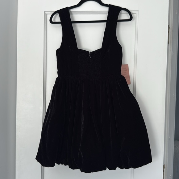 BHLDN Ariana Velvet Square-Neck Fit & Flare Bubble Mini Dress - Picture 7 of 7